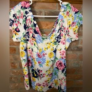 ELLE Floral, off the shoulder too with scalloped hems